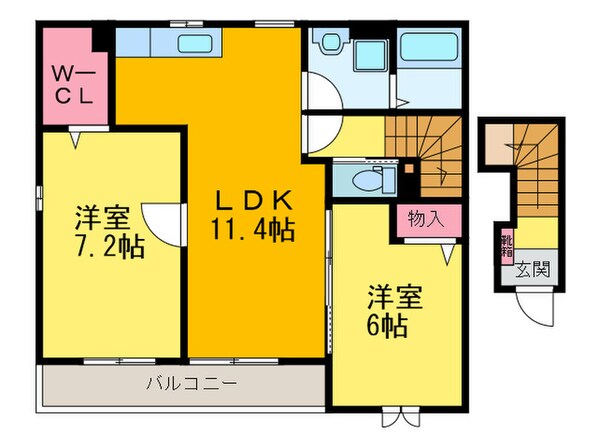 ヴィラ・サヤマⅡの物件間取画像